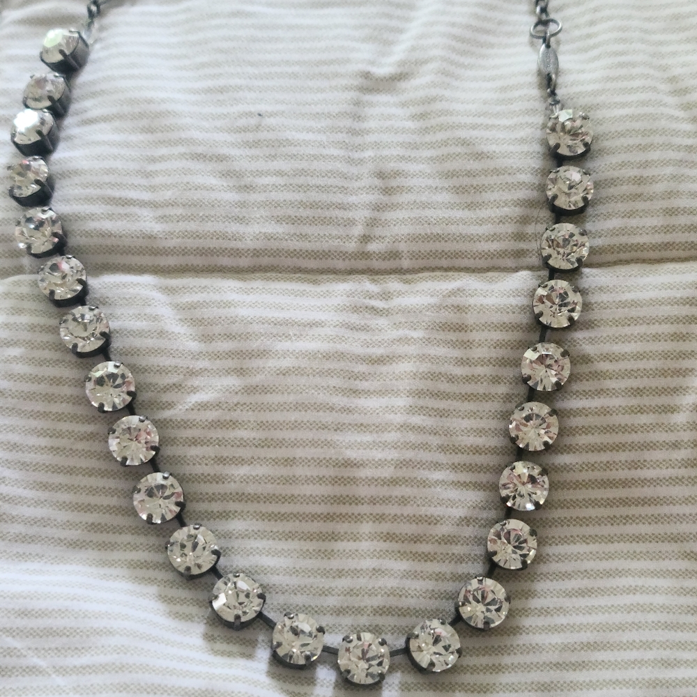 Sabika classic clear crystal Choker w/ bracelet